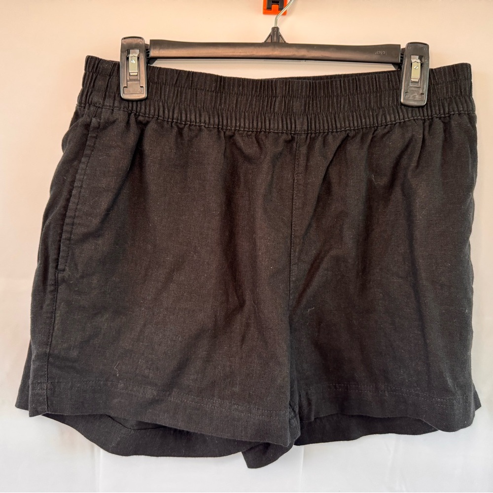 Old Navy Black Linen Blend Shorts